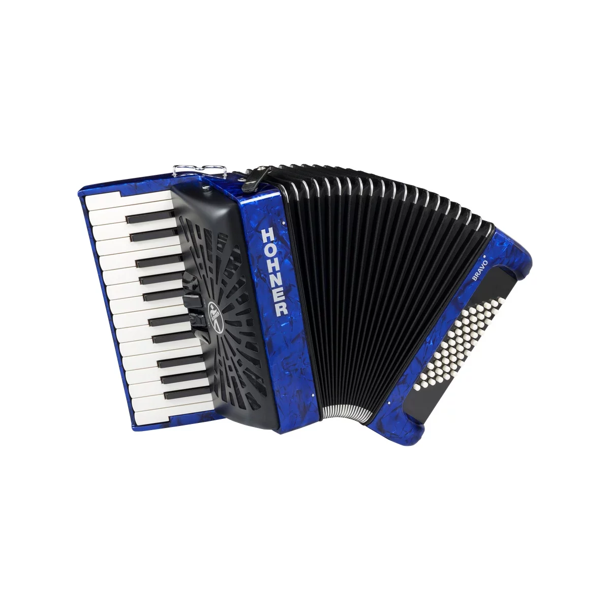 Akkordeon Hohner Bravo II 48 blau Akkordeon Service Center Zimmermann