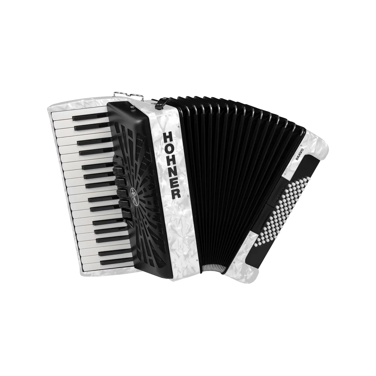 Hohner Akkordeon 72 Bass Bravo weiß Akkordeon Service Center Pforzheim
