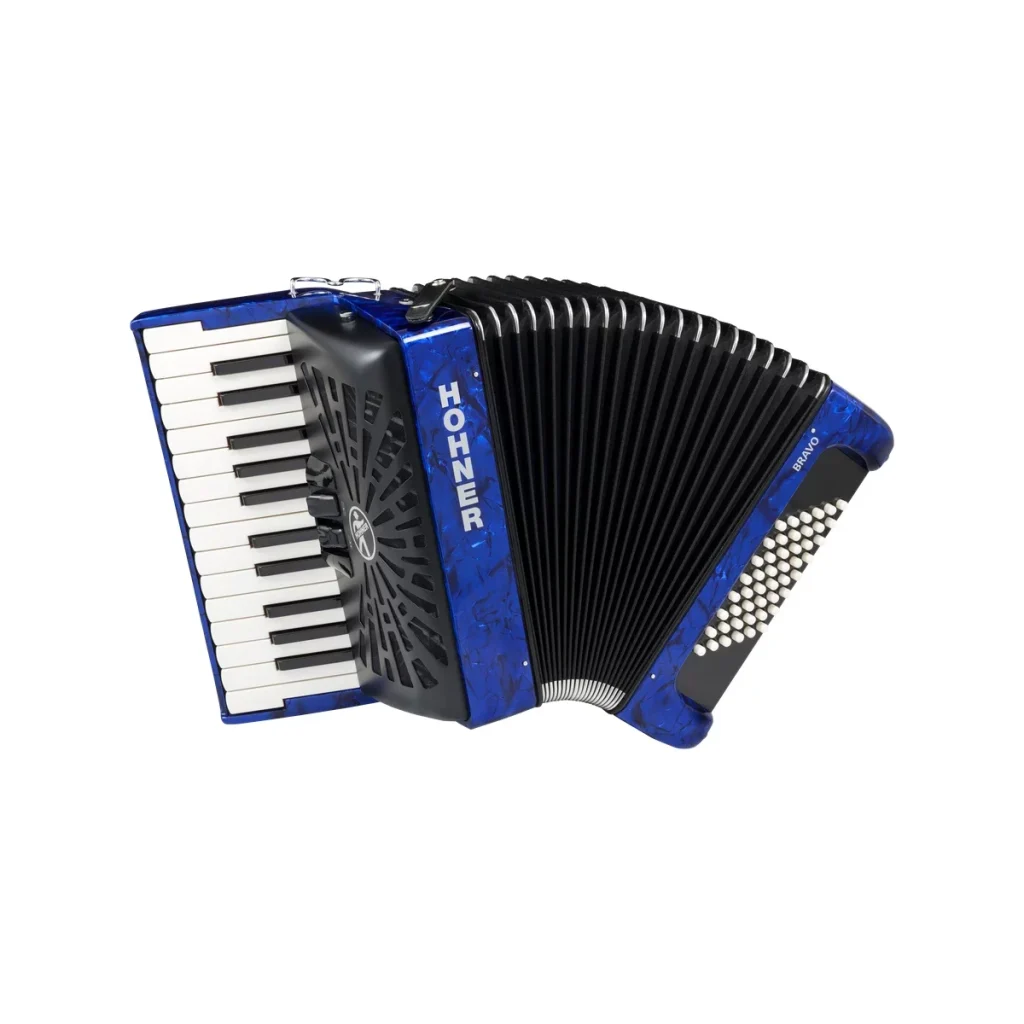 HOHNER Bravo II 48 blau Silent Key Akkordeon – Akkordeon Service Center Pforzheim