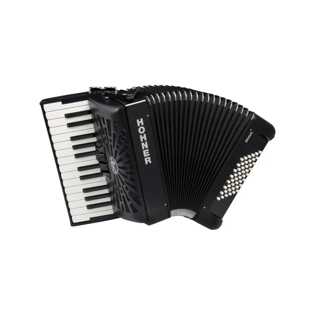 HOHNER Bravo II 48 schwarz Silent Key Akkordeon – Akkordeon Service Center Pforzheim