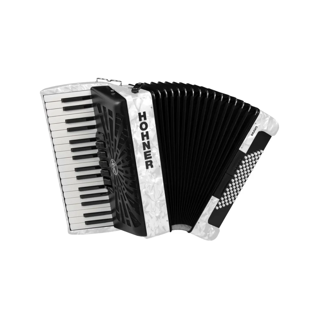 HOHNER Bravo III 72 weiß Silent Key Akkordeon – Akkordeon Service Center Pforzheim