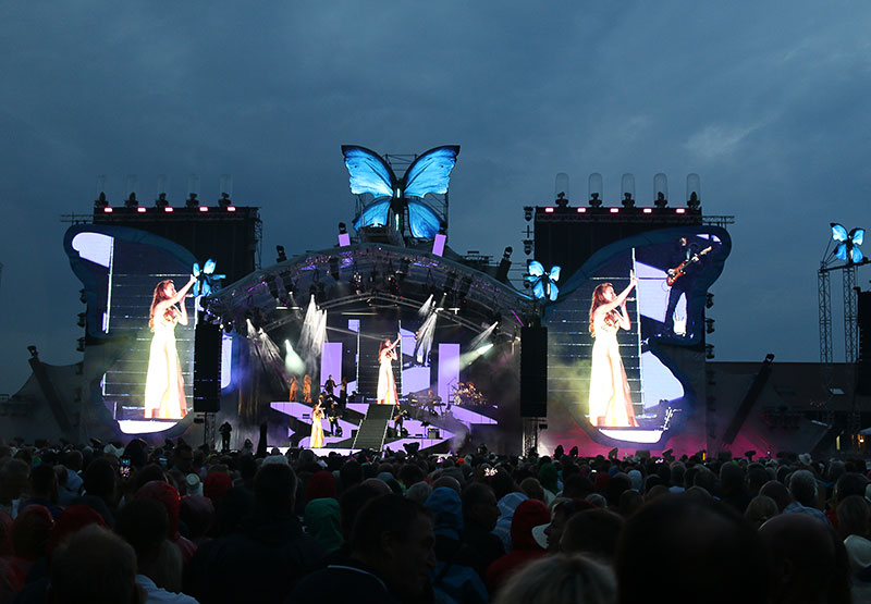 Konzertbühne von Andrea Berg in der Arena Aspach