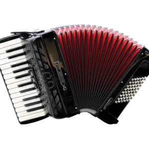 Bugari Armando 100 J &ndash; Piano-Akkordeon in Schwarz, 26 Tasten, 48 B&auml;sse